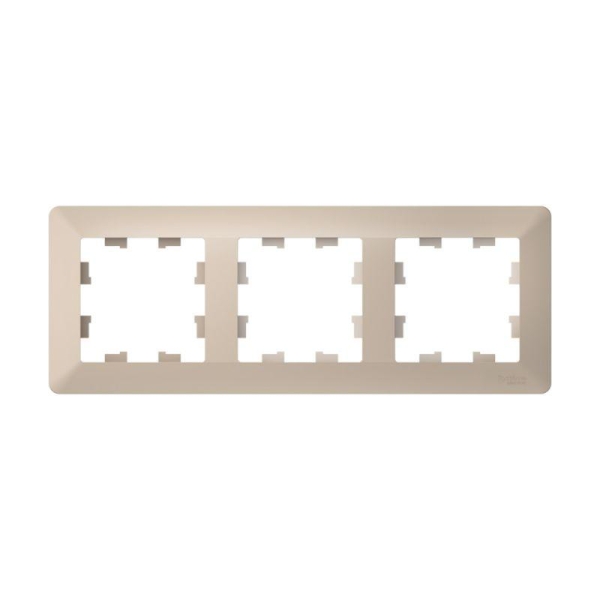 Рамка 3-м AtlasDesign Air песочн./дым. бел. SE ATN221203