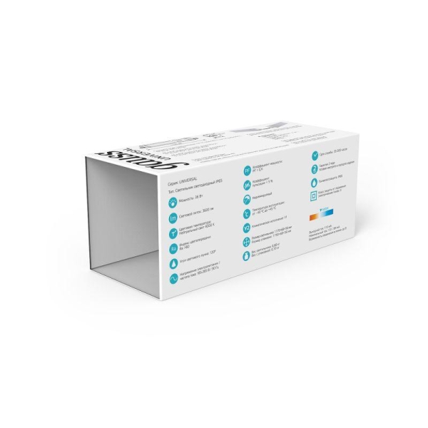 Светильник светодиодный Universal 36Вт 4000К IP65 3600лм 1170х60х55мм ДСП линейный сквозная проводка GAUSS 843425236