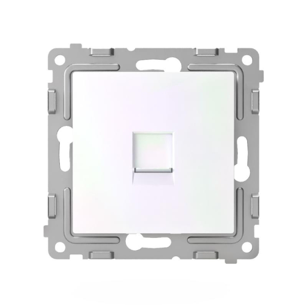 Розетка телефонная 1-м СП Pixel RJ11 механизм перламутр. TOKOV ELECTRIC TKE-PX-RT1-C04