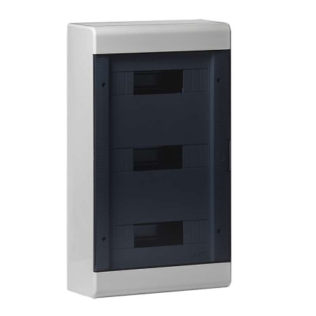 Щиток ОП Тусо 36мод. с прозр. двер. 520х303х117.5мм сер. Рувинил 68036СП