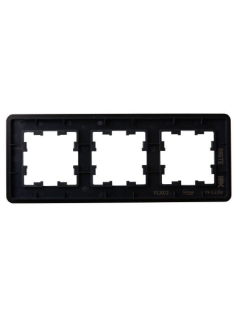 Рамка 3-м BRITE РУ-3-2-Бр стекло черн. RE IEK BR-M32-G-41-K02