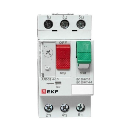 Выключатель автоматический для защиты двигателя АПД-32 4-6.3А EKF apd-me-6.3