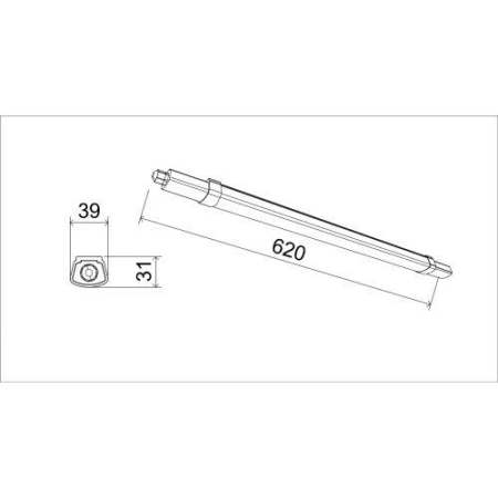 Светильник светодиодный SPP-301-18-4K-M 18Вт 4000К 1890лм IP65 620х39х31 линейный матов. Эра Б0066920