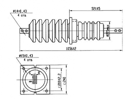 Изолятор ИП-35/1600-7,5 УХЛ1