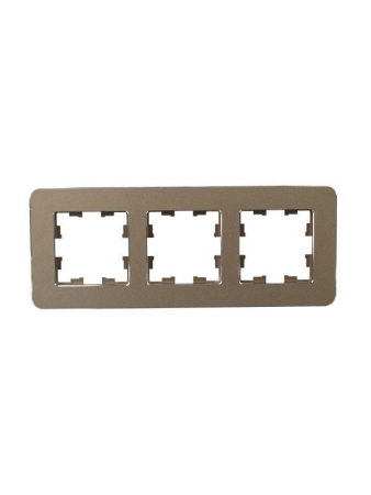 Рамка 3-м BRITE РУ-3-1-Бр метал. латунь RE IEK BR-M32-M-01-K49