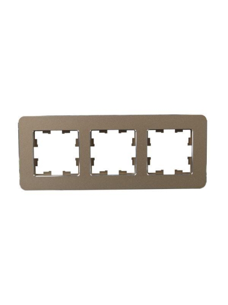 Рамка 3-м BRITE РУ-3-1-Бр метал. латунь RE IEK BR-M32-M-01-K49
