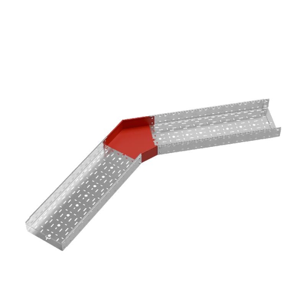 Угол для лотка горизонтальный 45град. 300х100 сталь 1мм "ПЛЮС" GLplus45-100-300 HD КМ PL1392