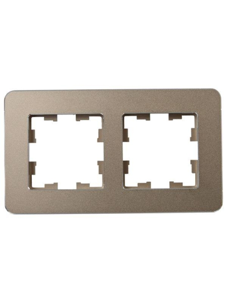Рамка 2-м BRITE РУ-2-1-Бр метал. латунь RE IEK BR-M22-M-01-K49