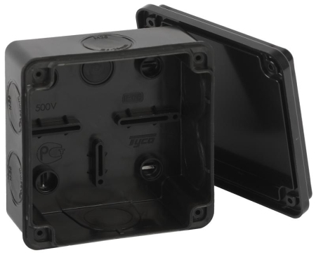 Коробка распределительная ОП 100х100х50мм двухкомпонентн. 7 вводов IP66 черн. Ruvinil 67250Ч