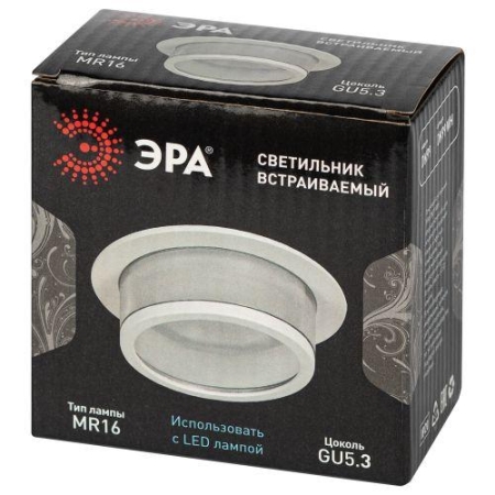 Светильник декоративный DK99 WH MR16 GU5.3 встраив. бел. ЭРА Б0058393