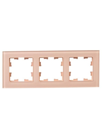 Рамка 3-м BRITE РУ-3-2-БрП стекло перс. матов. IEK BR-M32-G-31-K96