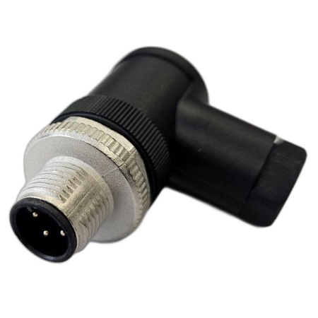 Разъем М12 4A штыревой винт пластик. угловой резьба PG7 каб. часть СЦМ120019-04A СТЭЗ 185200143