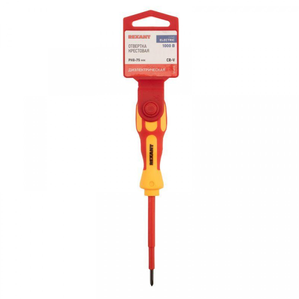 Отвертка "Электрика" PH0 75мм REXANT 12-4715