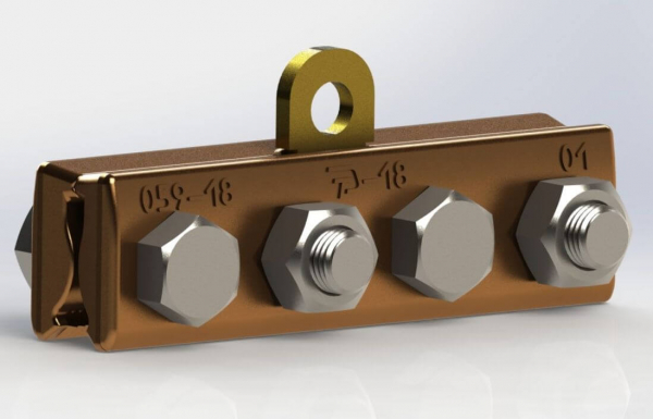 Зажим стыковой контактного провода  КС-059