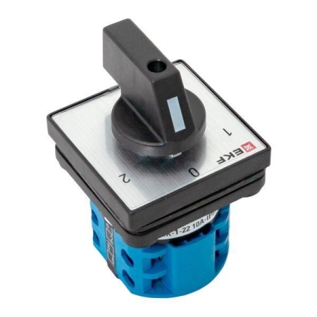 Переключатель кулачковый ПК-1-22 2п 10А "1-0-2" IP65 EKF pk-1-22-10-65