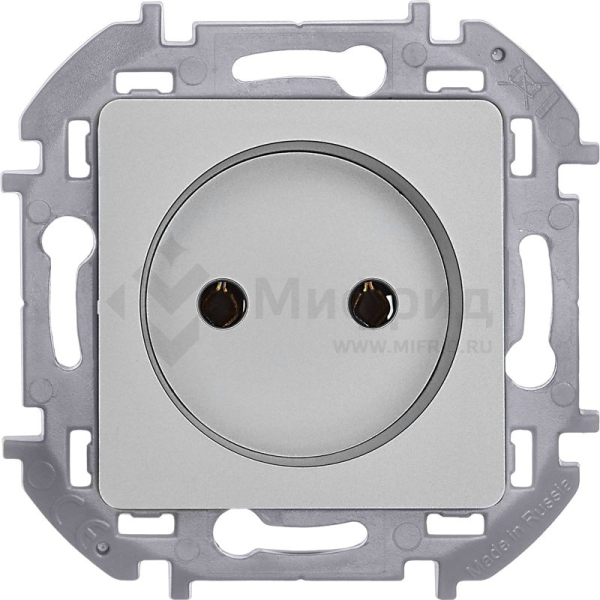 Розетка 1-м СП Inspiria 16А IP20 250В 2P механизм алюм. IEK 673712