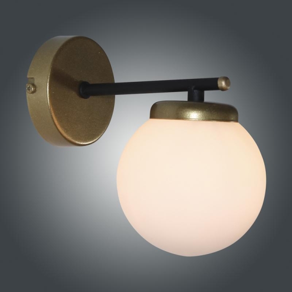 Светильник "Злата" 511 (плафон 8728) НББ 01-25-101 G9 [ИМ] настен. черн.зол. Элетех 1005405282