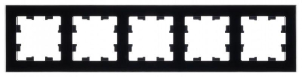 Рамка 5-м AtlasDesign Nature органич. стекло черн. SE ATN321005