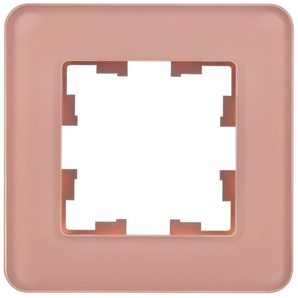 Рамка 1-м BRITE РУ-1-2-Бр стекло дым. RE IEK BR-M12-G-41-K97