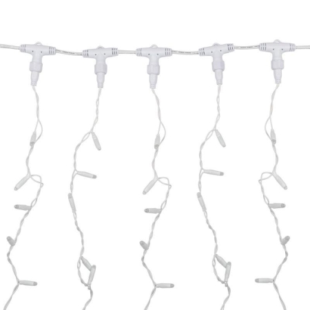 Гирлянда светодиодная "Светодиодный Дождь" 2х3м 448LED тепл. бел. 70Вт 230В IP65 эффект мерцания провод прозр. (нужен шнур питания 303-500-1) Neon-Night 235-136-6