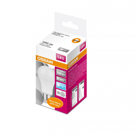 Лампа светодиодная LED Star Classic A 100 10W/840 10Вт грушевидная матовая 4000К нейтр. бел. E27 1055лм 220-240В пластик. OSRAM 4058075086678