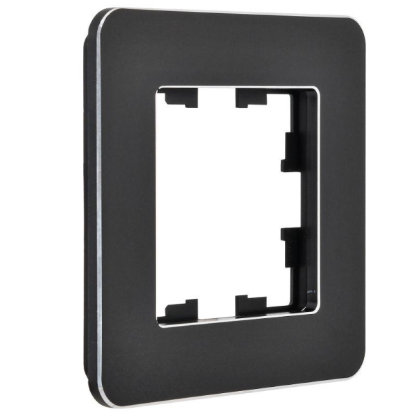 Рамка 1-м BRITE РУ-1-1-Бр метал. черн. RE IEK BR-M12-M-01-K02