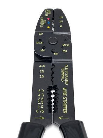 Пресс-клещи для изолированных и неизолированных кабельных наконечников 0.75-6кв.мм FELO 59232040