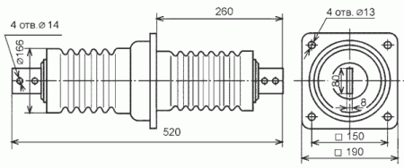 Изолятор ИП-10/1000-7.5 УХЛ2