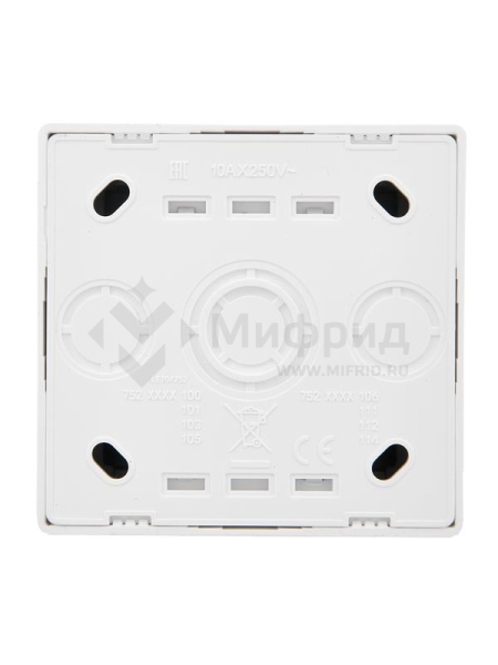 Выключатель проходной 1-кл. ОП LETO бел. LEZARD 752-0200-105