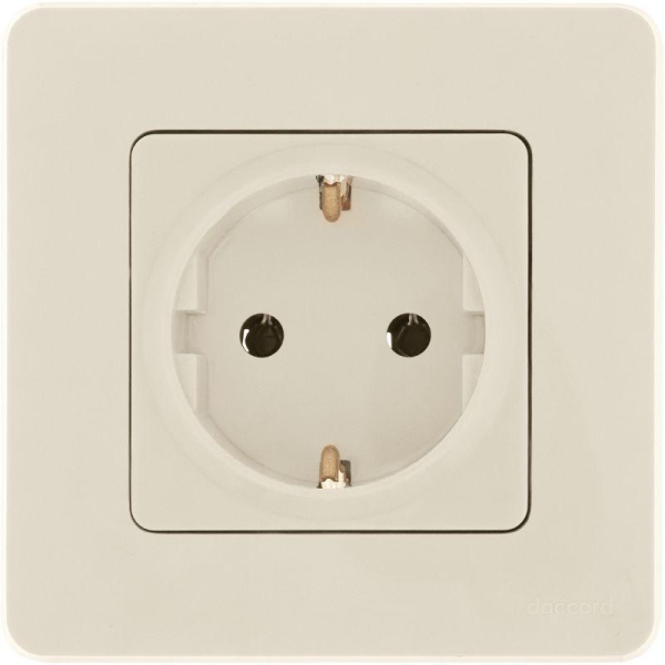 Розетка 1-м СП Inspiria 16А IP20 250В 2P+E немецк. стандарт механизм сл. кость IEK 673721