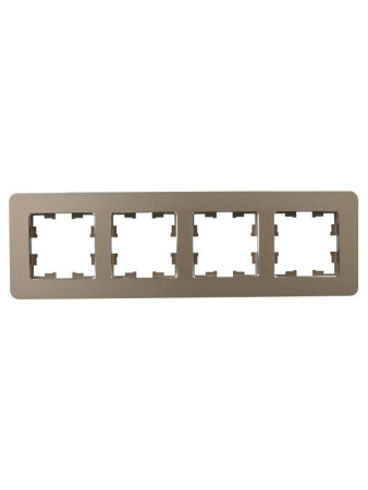 Рамка 4-м BRITE РУ-4-1-Бр метал. латунь RE IEK BR-M42-M-01-K49