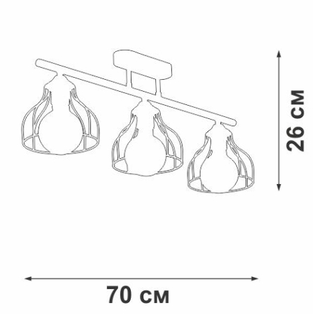 Люстра 3xE27 макс. 40Вт Vitaluce V4819-1/3PL