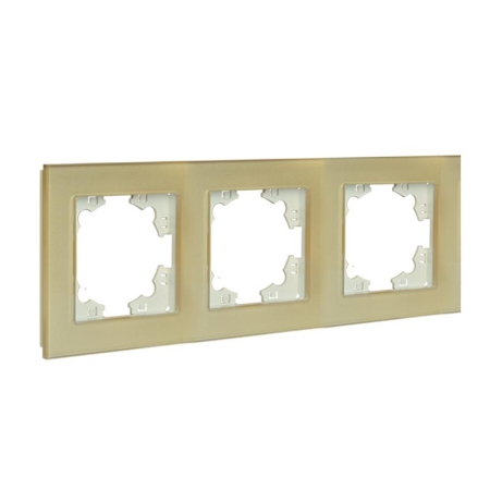 Рамка 3-м Афина стеклянная зол. UNIVersal 2292