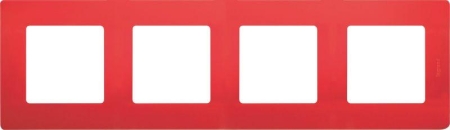 Рамка 4-м Etika красн. IEK 672534