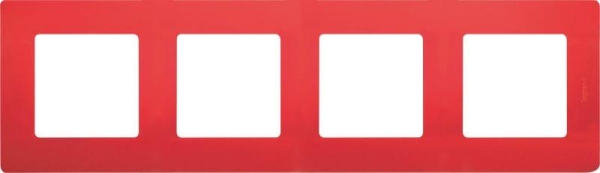 Рамка 4-м Etika красн. IEK 672534