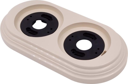 Рамка 2-м пластик песочн. зол. Bironi BF1-620-24