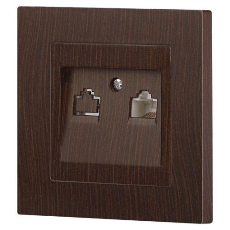 Розетка компьютерная 1-м СП Accent 6-303-10 RJ45 IP20 венге Intro Б0063643