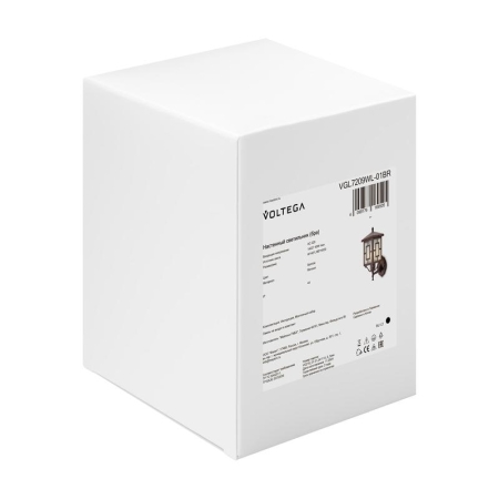 Светильник Ben 1х40Вт E27 IP44 бра настен. Voltega VGL7209WL-01BR