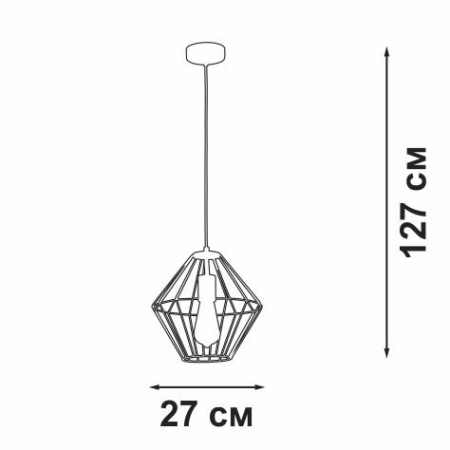 Люстра 1xE27 макс. 40Вт Vitaluce V3067-8/1S