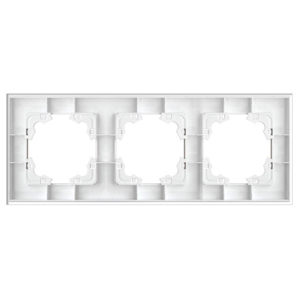 Рамка 3-м Афина стеклянная бел. UNIVersal 2244