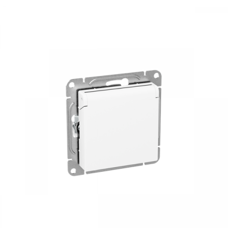 Розетка СП Эпика 16А IP44 с заземл. защ. шторки с крышкой механизм бел. EKF UP1-SOW-111-44