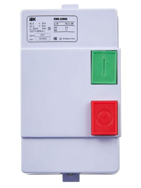 Контактор КМИ-22560 25А 220В/АС3 IP54 KARAT IEK KKM26-025-220-00
