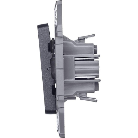 Выключатель 2-кл. Inspiria 10А IP20 250В 10AX механизм антрацит IEK 673623