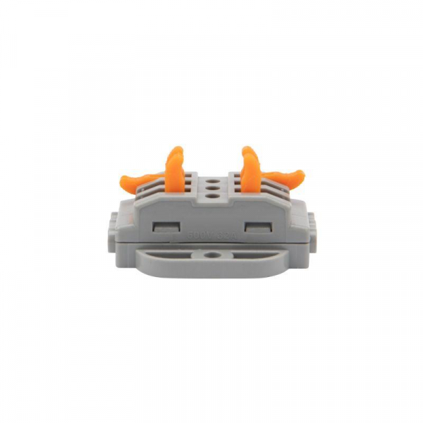 Клемма строительно-монтажная СМК проходная 222-423P 3п 0.08-4кв.мм с монтажной площадкой сер. (блист.5шт) Rexant 07-6263-5