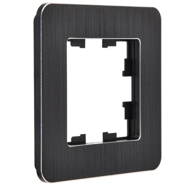 Рамка 1-м BRITE РУ-1-1-Бр метал. черн. RE AL IEK BR-M12-M-21-K02