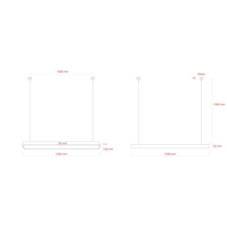 Светильник светодиодный Geometria Block SPO-113-W-40K-036 36Вт 4000К 2700Лм IP40 1200х100х60 бел. подвесной драйвер внутри Эра Б0058860