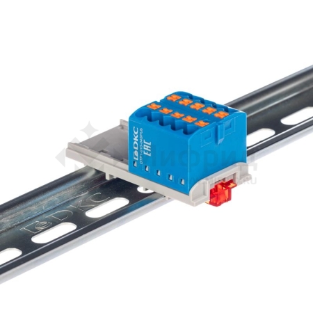 Блок распределительный зажим push-in 10 точек подключения 2.5кв.мм син. DKC DTP1-010-04SPUB