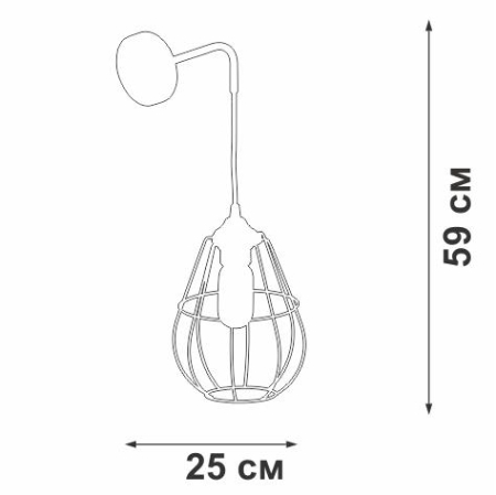 Бра 1хE27 макс. 40Вт Vitaluce V4588-1/1A
