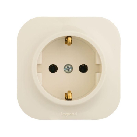 Розетка 1-м ОП Quteo 16А IP20 2P+E с заземл. без защ. шторок сл. кость IEK 782241