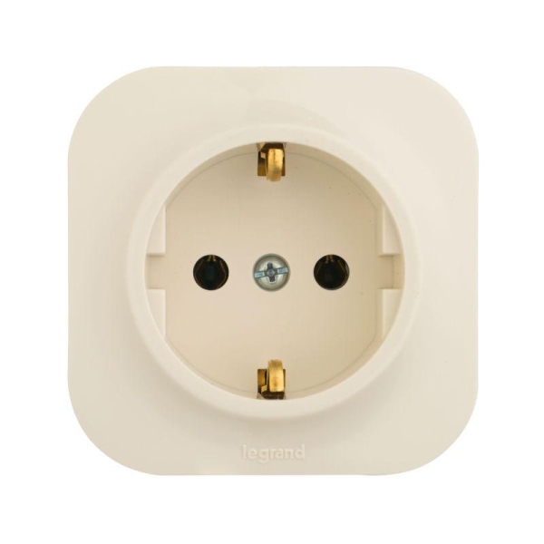 Розетка 1-м ОП Quteo 16А IP20 2P+E с заземл. без защ. шторок сл. кость IEK 782241